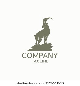 Goat logo simple design vector
