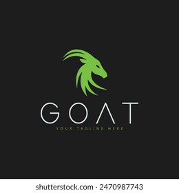 The goat logo with a simple and modern design makes the design elegant and graceful