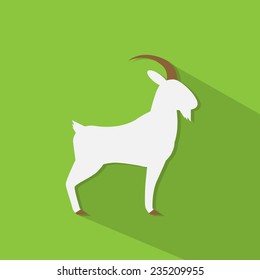 goat logo symbol flat icon vector illustration