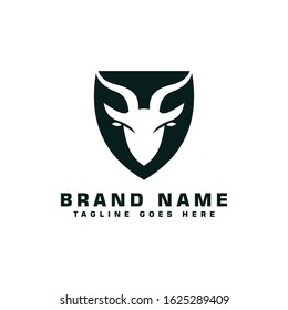 GOAT LOGO TEMPLATE. ANIMAL LOGO DESIGN. LOGO VECTOR ILLUSTRATION.