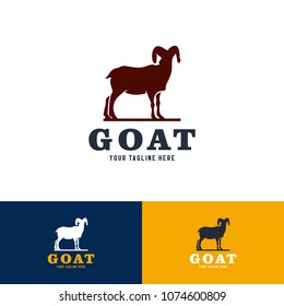 Goat Logo Template Design. Creative Vector Emblem, for Icon or Design Concept.
