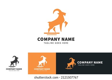 Goat logo template design. Goat vector icon design