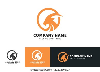 Goat logo template design. Goat vector icon design