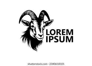 Goat logo template design vector