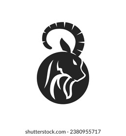 goat logo template Isolated. Brand Identity. Icon Abstract Vector graphic