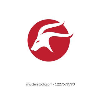 Goat Logo Template vector icon illustration design