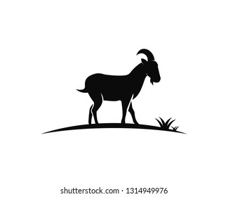 Goat Logo Template vector icon illustration design 