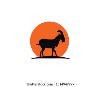 Goat Logo Template vector icon illustration design 