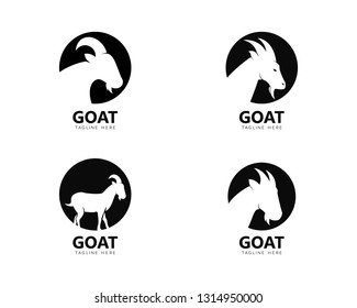 Goat Logo Template vector icon illustration design 