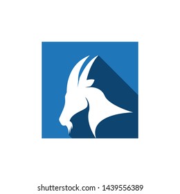 Goat Logo Template vector icon illustration design
