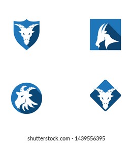 Goat Logo Template vector icon illustration design