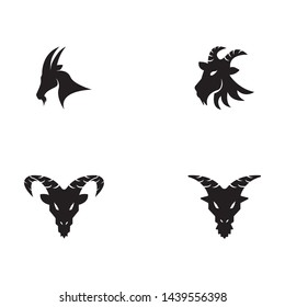 Goat Logo Template vector icon illustration design