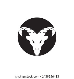 Goat Logo Template vector icon illustration design