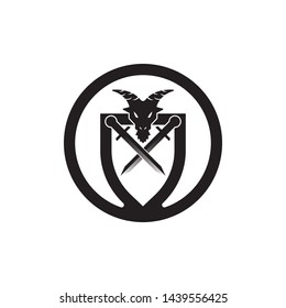 Goat Logo Template vector icon illustration design