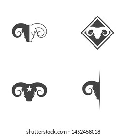 Goat Logo Template vector icon illustration design