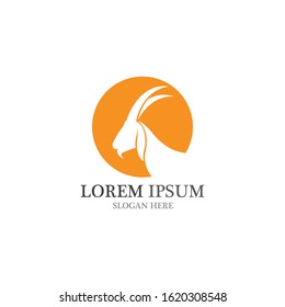 Goat Logo Template vector icon illustration design