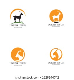 Goat Logo Template vector icon illustration design