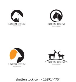 Goat Logo Template vector icon illustration design