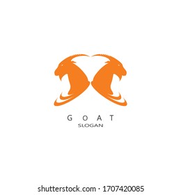 Goat Logo Template vector icon illustration design 