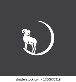 Goat Logo Template vector icon illustration design