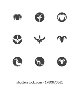 Goat Logo Template vector icon illustration design