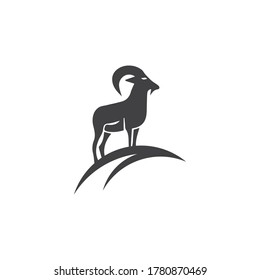 Goat Logo Template vector icon illustration design