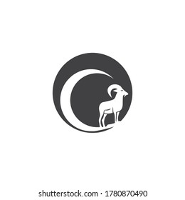 Goat Logo Template vector icon illustration design