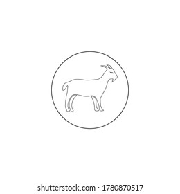 Goat Logo Template vector icon illustration design