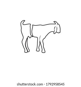 Ziegenlogo Vorlage Vektorsymbol-Design