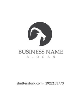 Goat Logo Template vector icon illustration design
