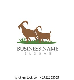 Goat Logo Template vector icon illustration design