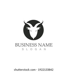 Goat Logo Template vector icon illustration design