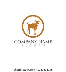Goat Logo Template vector icon illustration design