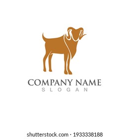 Goat Logo Template vector icon illustration design