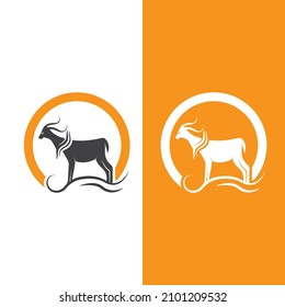 Ziegenlogo Vorlage Vektorsymbol-Design