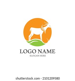 Goat Logo Template vector icon illustration design