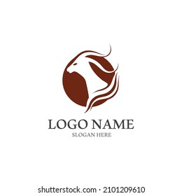 Goat Logo Template vector icon illustration design