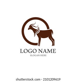 Goat Logo Template vector icon illustration design