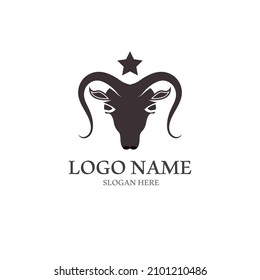 Goat Logo Template vector icon illustration design