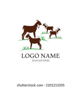 Goat Logo Template vector icon illustration design