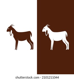 Goat Logo Template vector icon illustration design