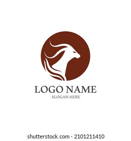 Goat Logo Template vector icon illustration design