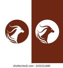 Goat Logo Template vector icon illustration design