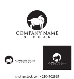 Goat Logo Template vector icon illustration design