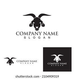 Goat Logo Template vector icon illustration design