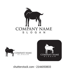 Goat Logo Template vector icon illustration design