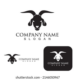 Goat Logo Template vector icon illustration design