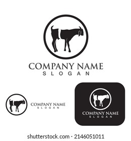 Goat Logo Template vector icon illustration design