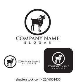 Goat Logo Template vector icon illustration design
