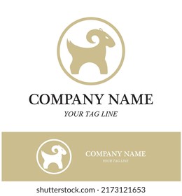 Goat Logo Template vector icon illustration design